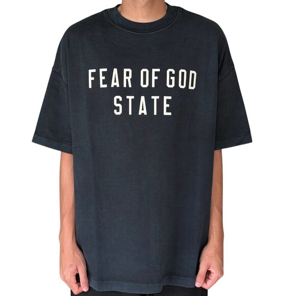 NWT FEAR OF GOD ESSENTIALS BLACK HEAVY T-SHIRT - Picture 7 of 8